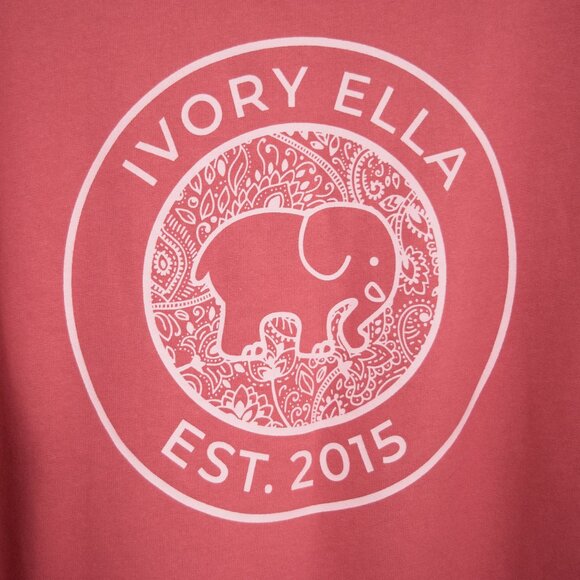 Ivory Ella Sweatshirt Women Large Classic Crewneck Organic Cotton Elephant New - Picture 5 of 12